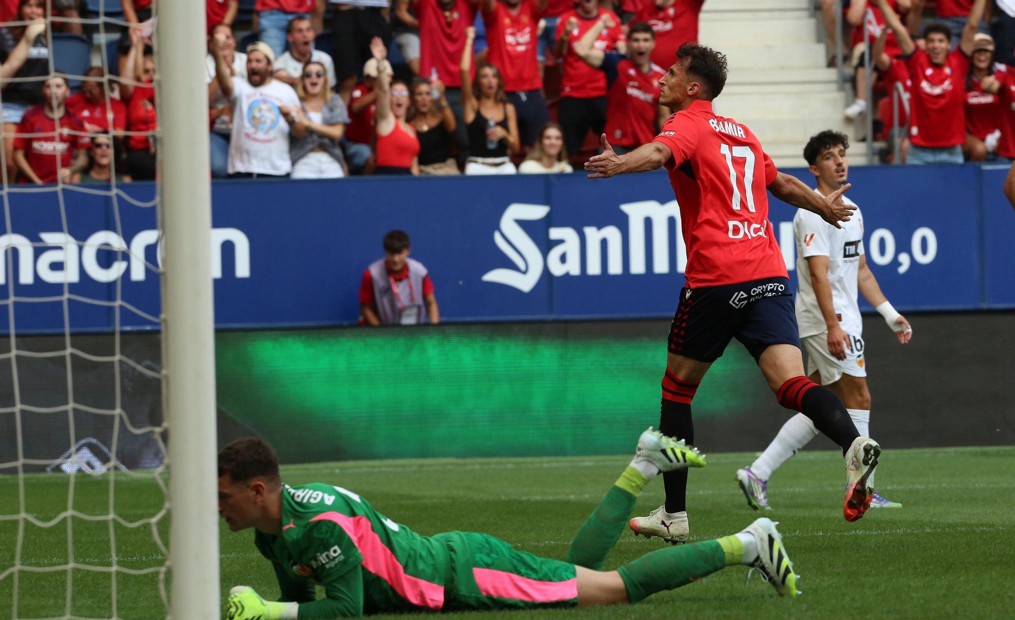 Fotos del gol de Ante Budimir ante el Valencia