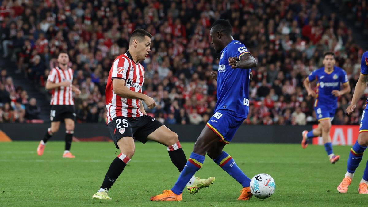 Urko Izeta, en el encuentro ante el Getafe.