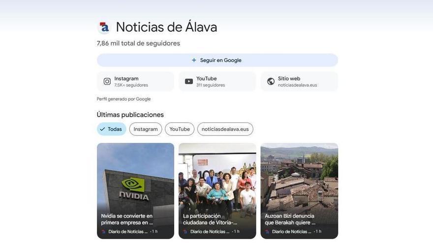 Cómo configurar Google Discover para estar informado con DIARIO DE NOTICIAS DE ÁLAVA