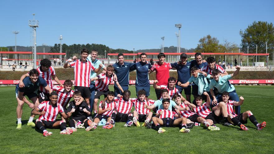 El juvenil División de Honor del Athletic gana la liga a falta de cinco jornadas