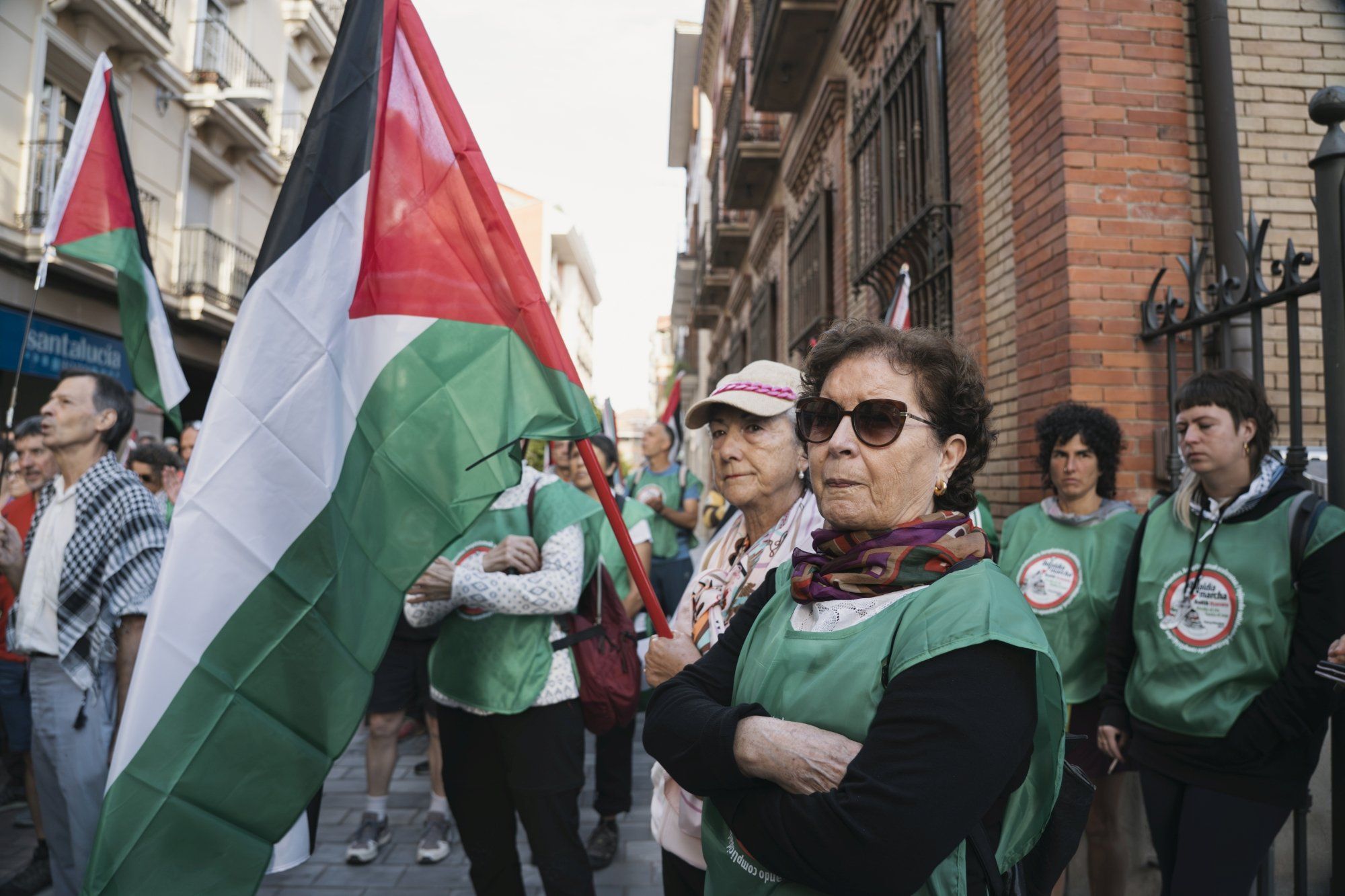 Fotos de la marcha pro Palestina 'Ibaitik Itsasora' en Tudela