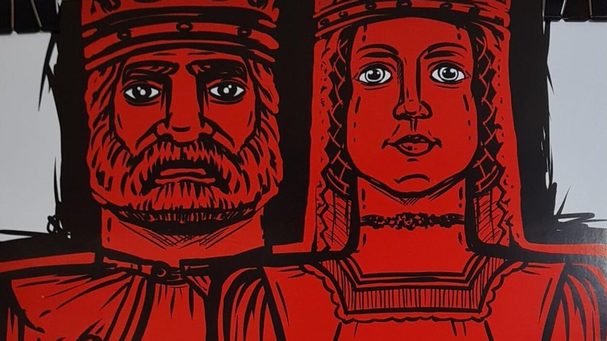 Cartel titulado &#039;Pareja de dos&#039;