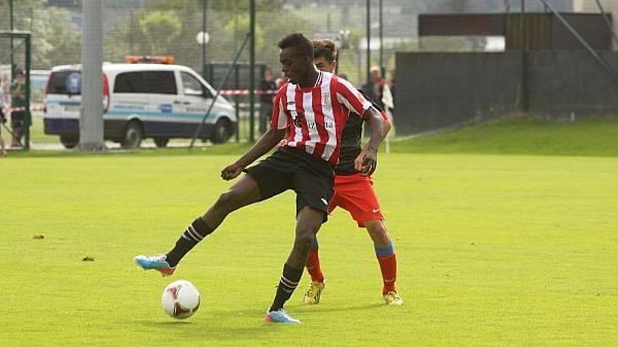 Iñaki Williams, en la semifinal ante el Atlético de Madrid.