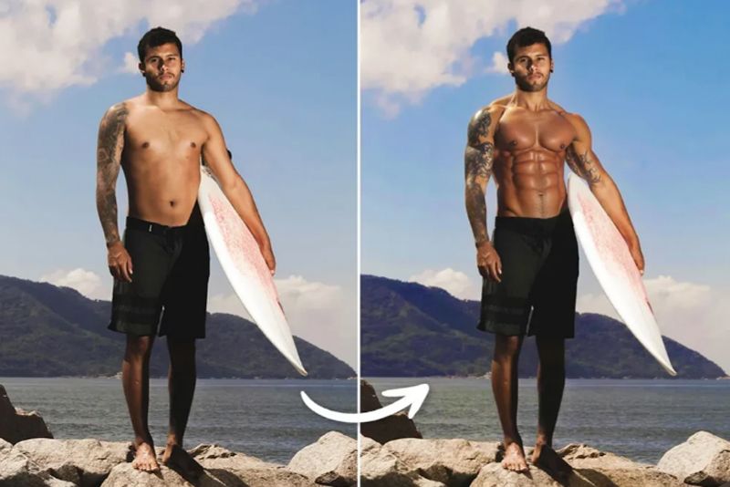 Antes y después con la edición de MyEdit.