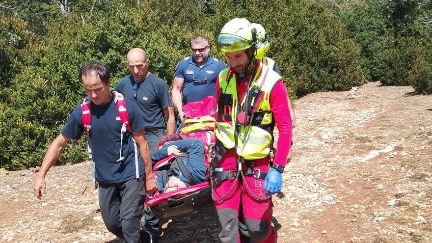 Rescatada una senderista tras sufrir una caída en Yesa