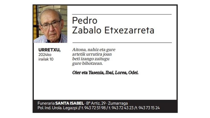 PEDRO ZABALO ETXEZARRETA