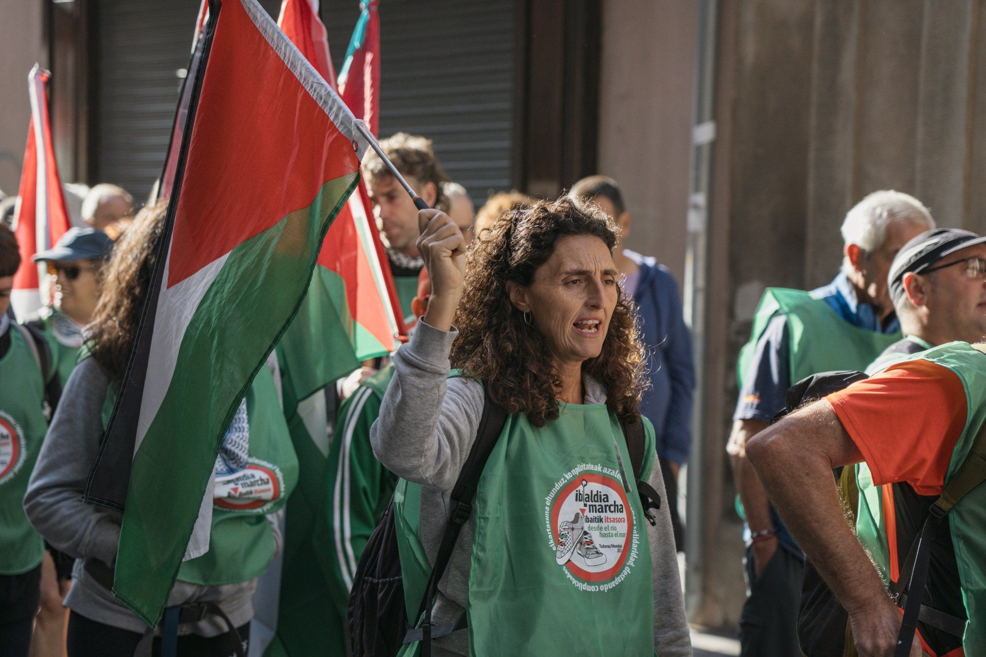 Fotos de la marcha pro Palestina 'Ibaitik Itsasora' en Tudela