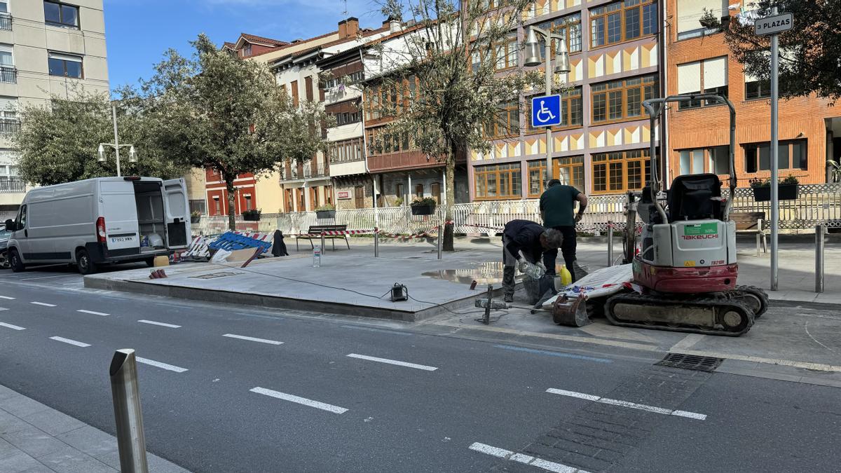 Durangoko Biziparka instalatzeko lanak.