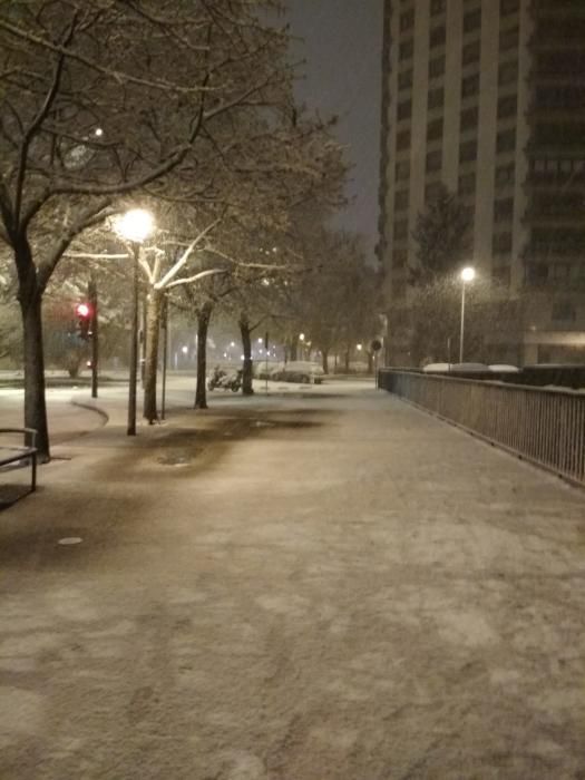 Imágenes de Pamplona y comarca este sábado cubiertas de nieve