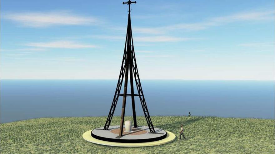 La Cruz del Gorbea se rodeará con un anillo que protegerá sus cimentaciones