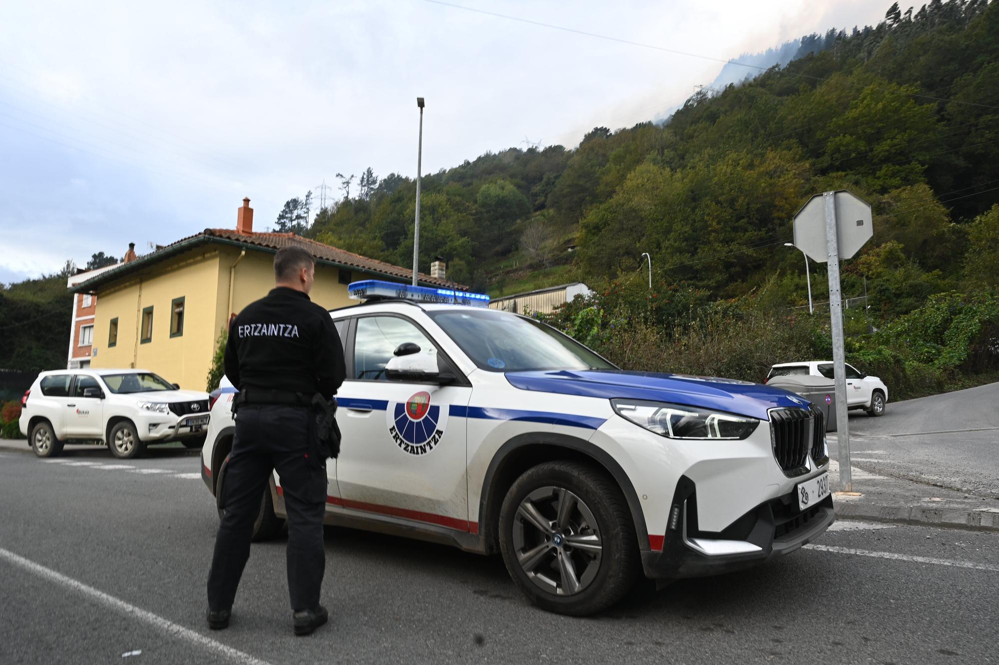 Incendio forestal en Güeñes