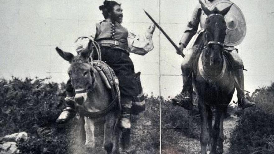 Sancho Panza y Don Quijote en una instantánea de Ocharan.