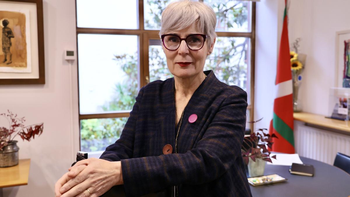 Miren Elgarresta, directora de Emakunde, durante la entrevista.