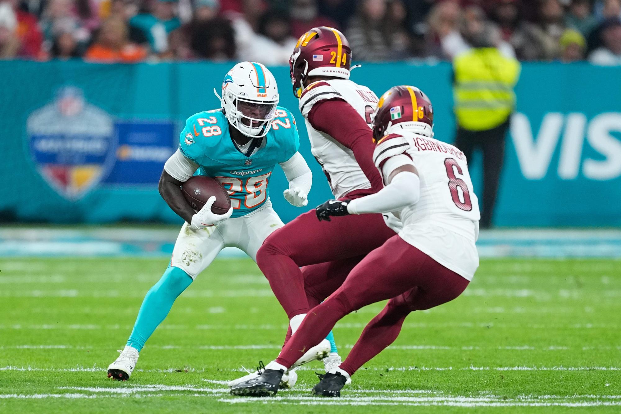 En imágenes: Los Dolphins ganan en la prórroga (16-13) a los Commanders en el histórico primer partido de la NFL en España
