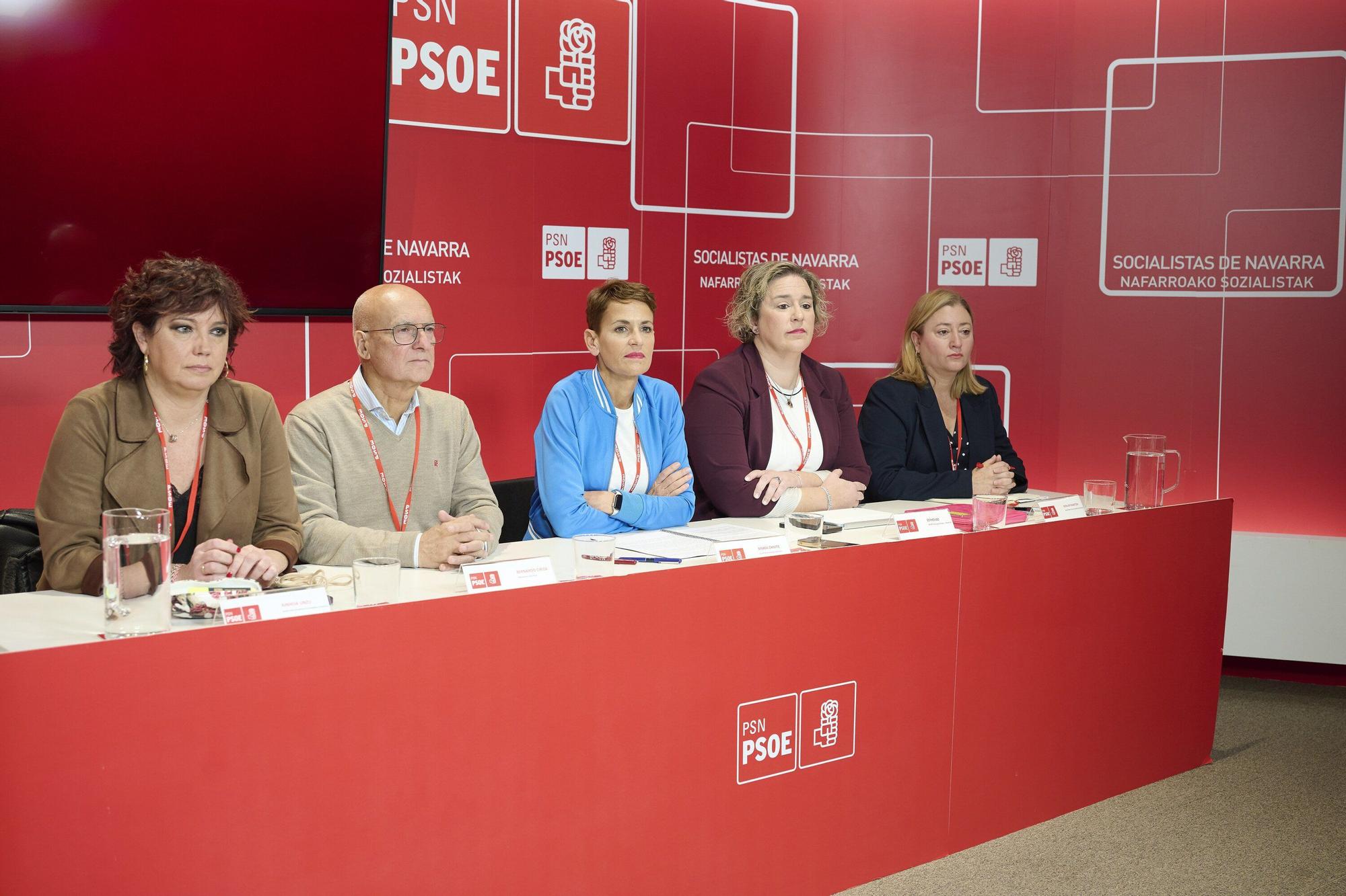 Fotos del Comité Regional del PSN-PSOE en Pamplona