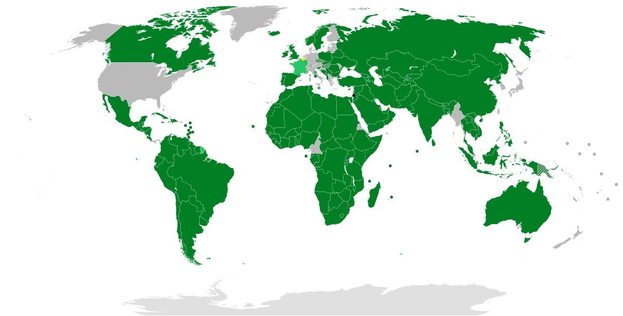 Países miembros de Naciones Unidas que ya reconocen el estado de Palestina.
