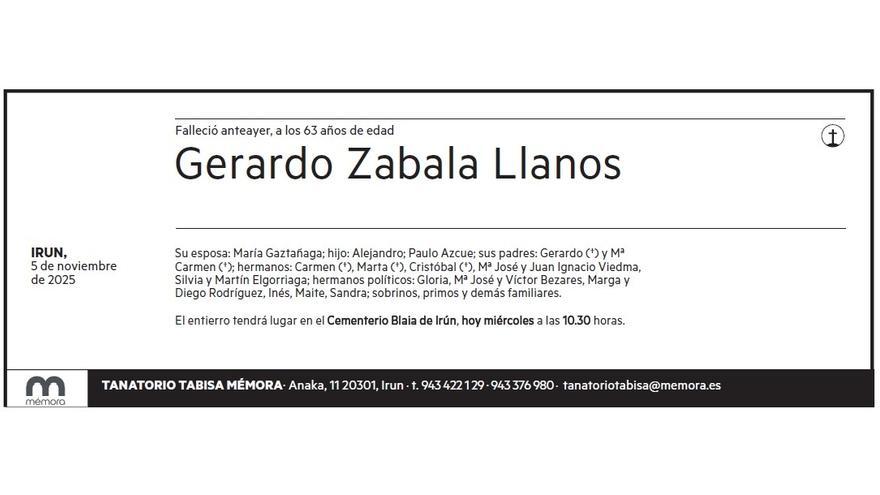 GERARDO ZABALA LLANOS