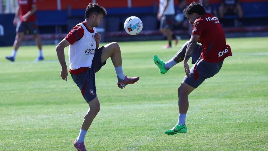Osasuna se ejercita sin internacionales y sin Rosier