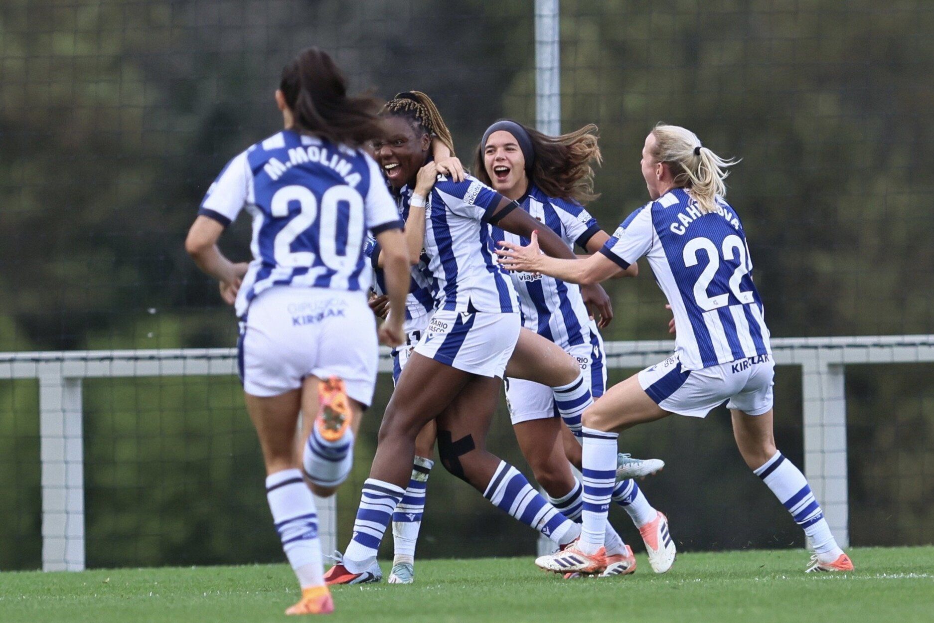 Las mejores imágenes del partido de la Real frente al Barcelona de la Liga F