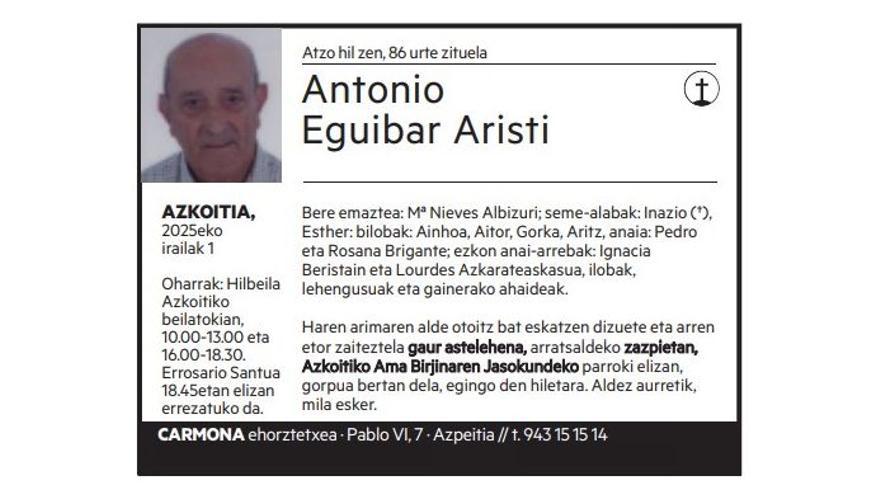 Antonio Eguibar Aristi
