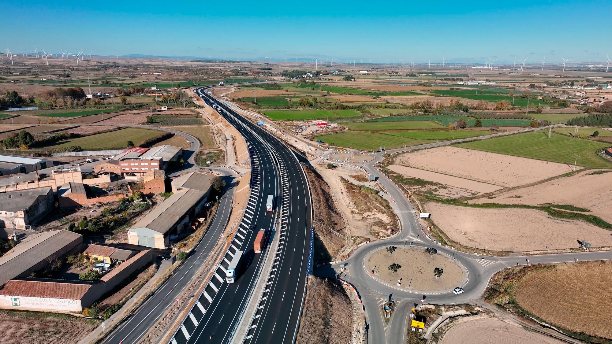 Puesta en servicio de la A-68 entre Gallur y Mallén con su apertura hasta Navarra