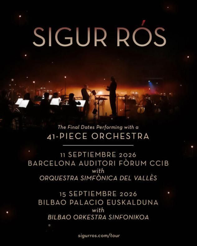 Cartel de la gira del grupo islandés Sigur Rós.