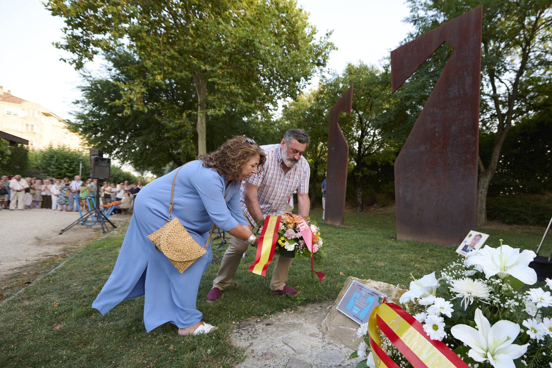 Fotos del homenaje a Casanova en Berriozar en el 25 aniversario de su asesinato por ETA