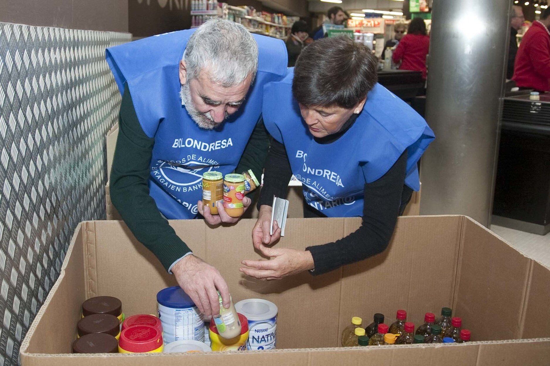 Voluntarios del Banco de Alimentos.