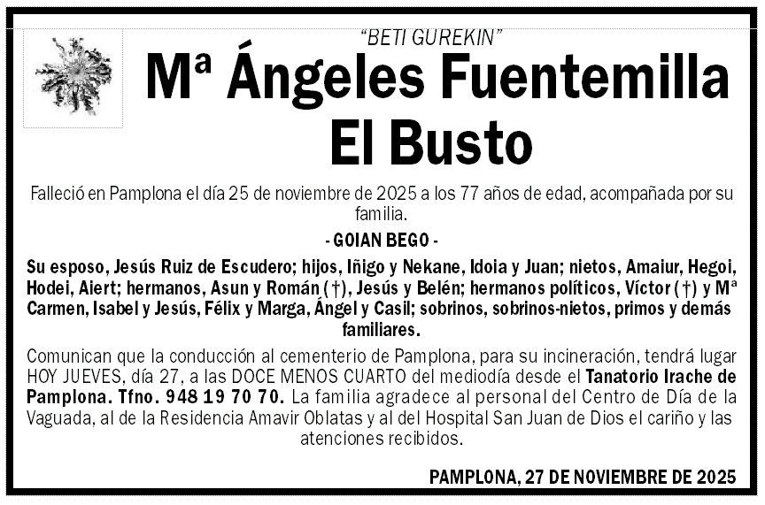 Mª Ángeles Fuentemilla El Busto