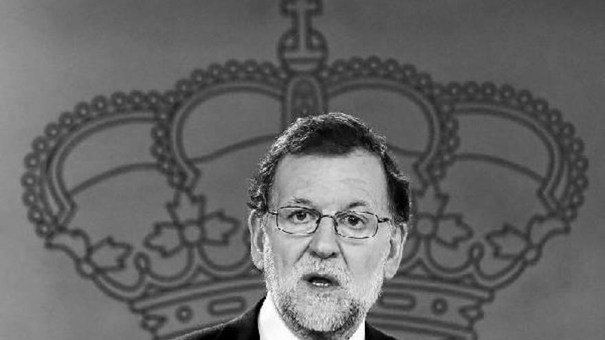 Mariano Rajoy, durante la conferencia de prensa que ofreció en Moncloa tras el último Consejo de Ministros del año.