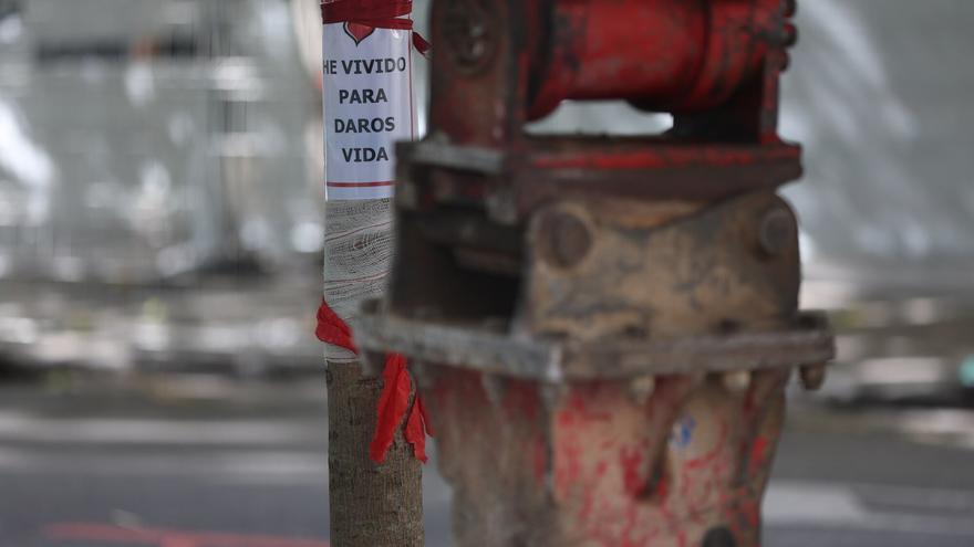 Críticas de la mayoría municipal al avance de las obras del parking de la calle Sangüesa