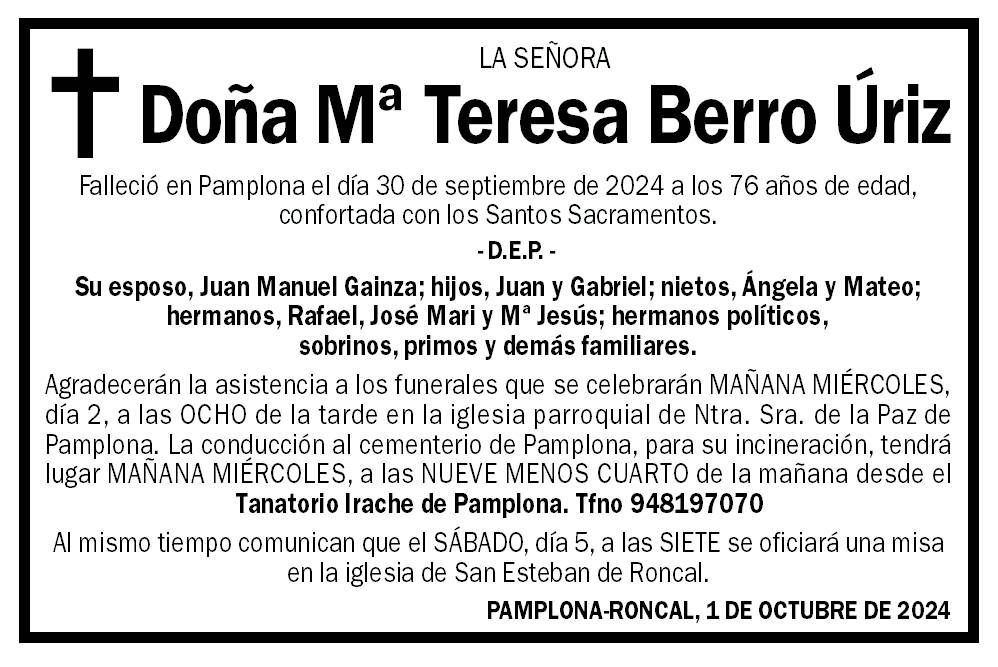 Mª Teresa Berro Úriz