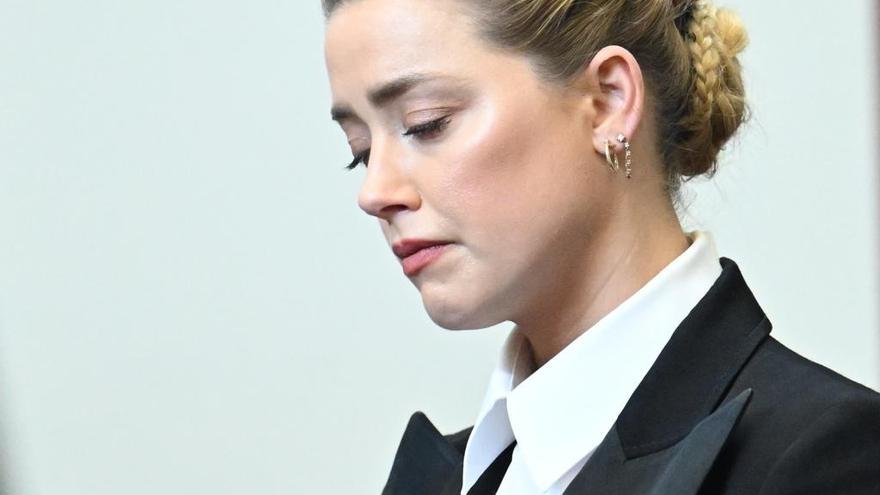 Amber Heard durante la última sesión del juicio.