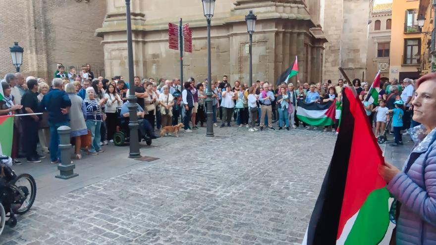 Unas 200 personas en Tudela en apoyo a la Flotilla de La Libertad
