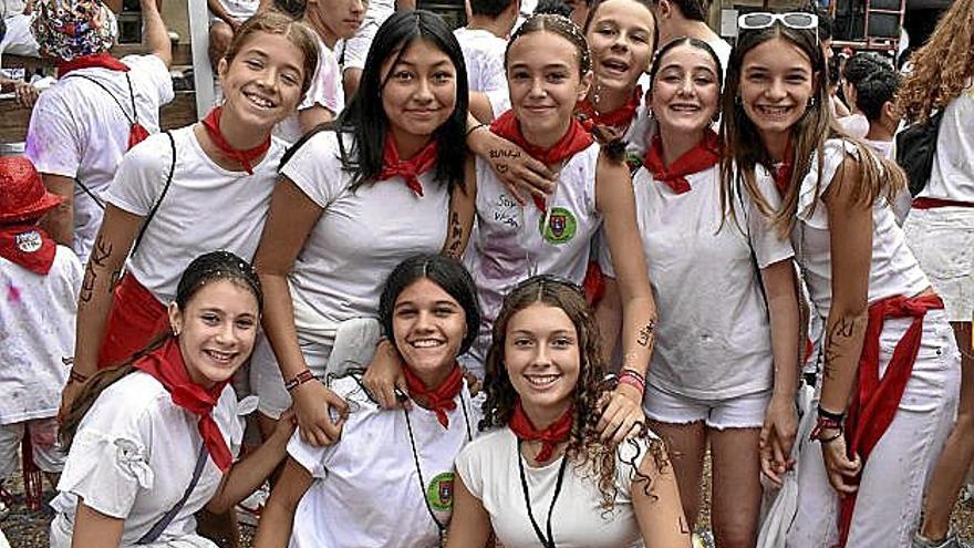 Una cuadrilla, durante las fiestas de julio.