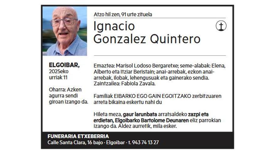 IGNACIO GONZALEZ QUINTERO