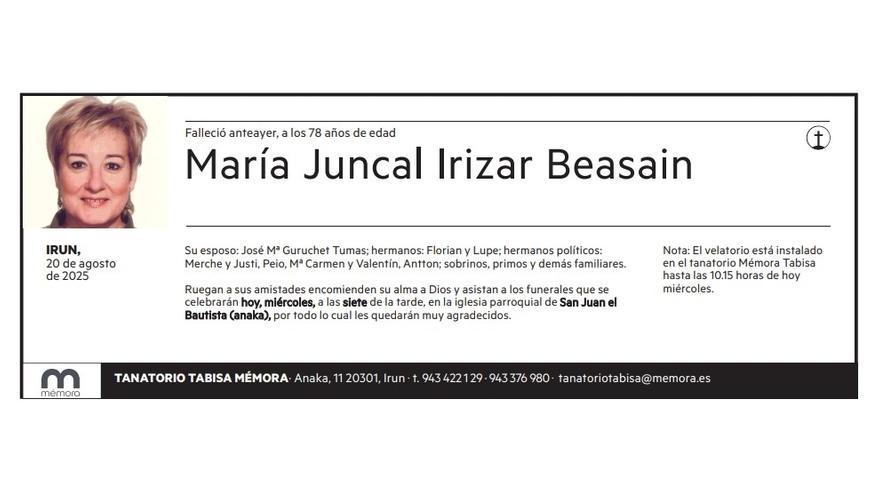 María Juncal Irizar Beasain