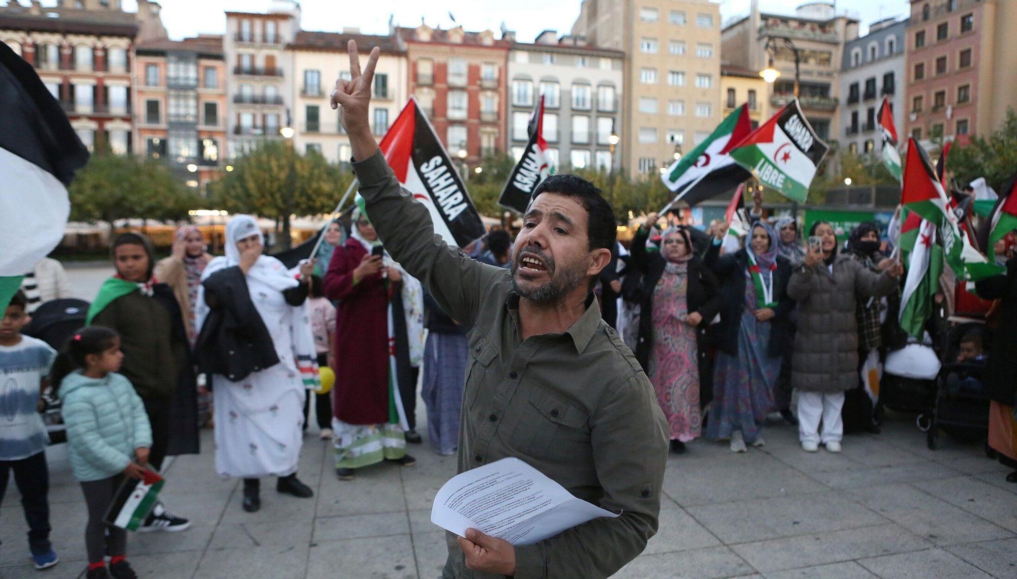 Imágenes de sobre la concentración en apoyo al pueblo saharaui