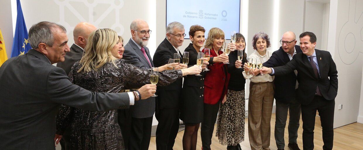 El tradicional brindis navideño del Gobierno de Navarra