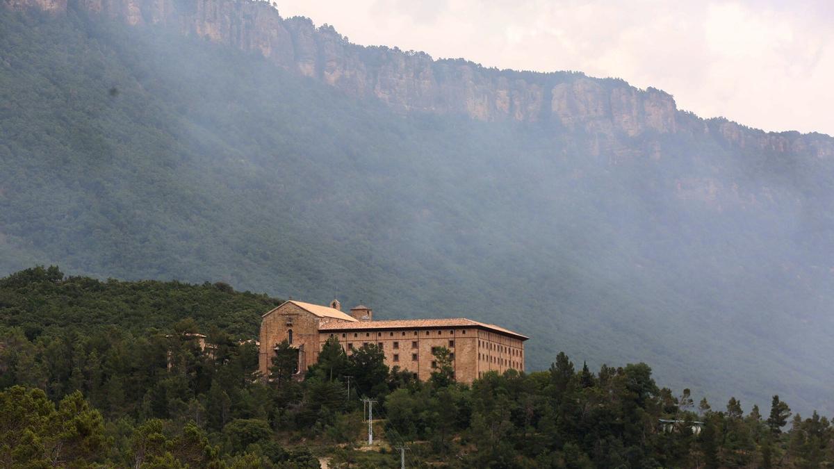 Vista aérea del monasterio de Leyre.