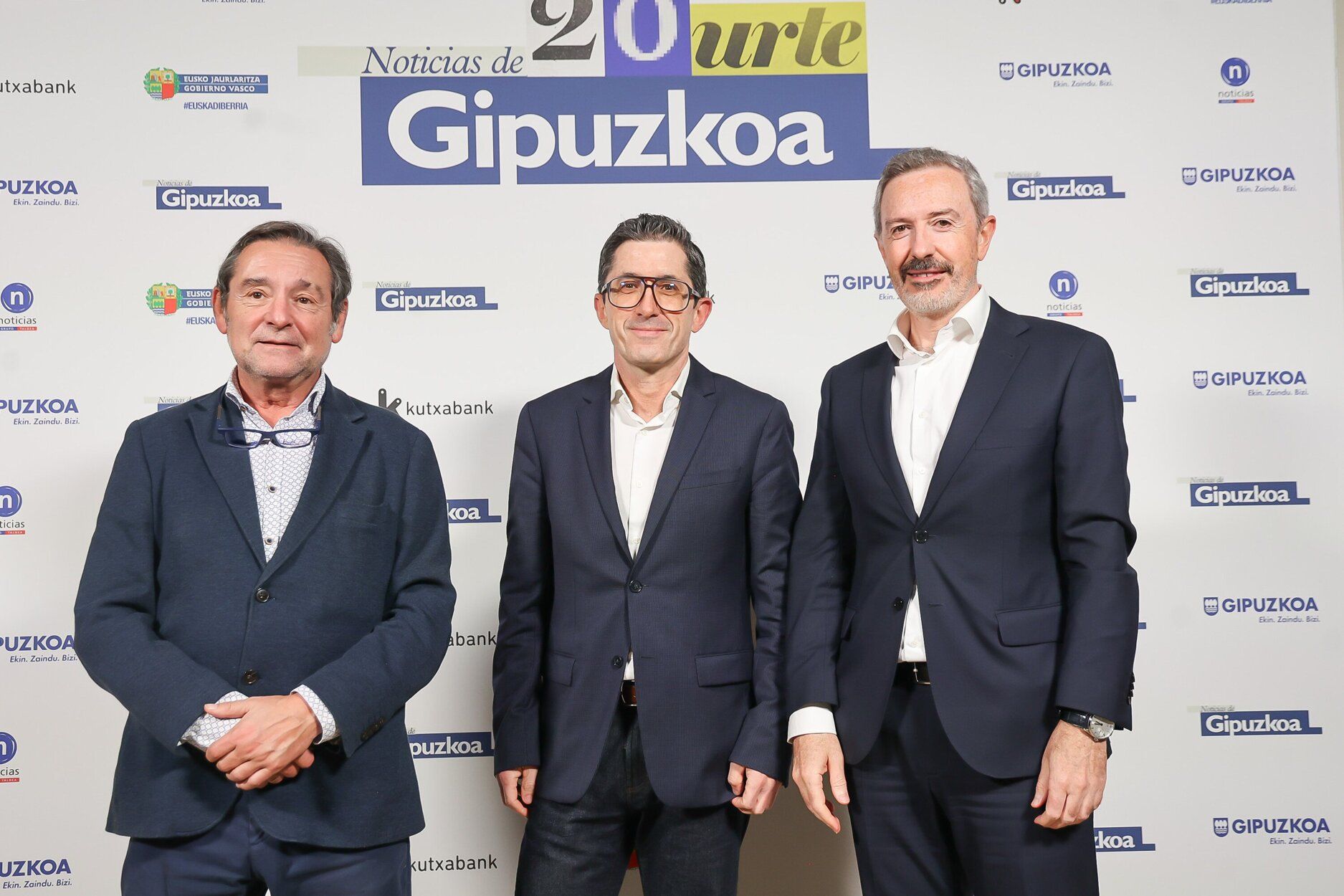 Roberto Ugarte (Euskadiko Orkestra) Joxe Mari Aizega (Basque Culinary Center) e Iker Goikoetxea (Kursaal)