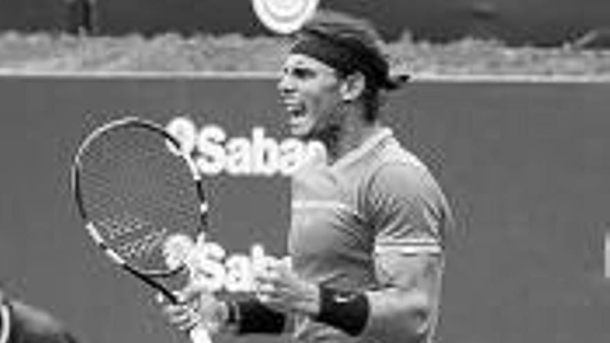 Nadal celebra su victoria.