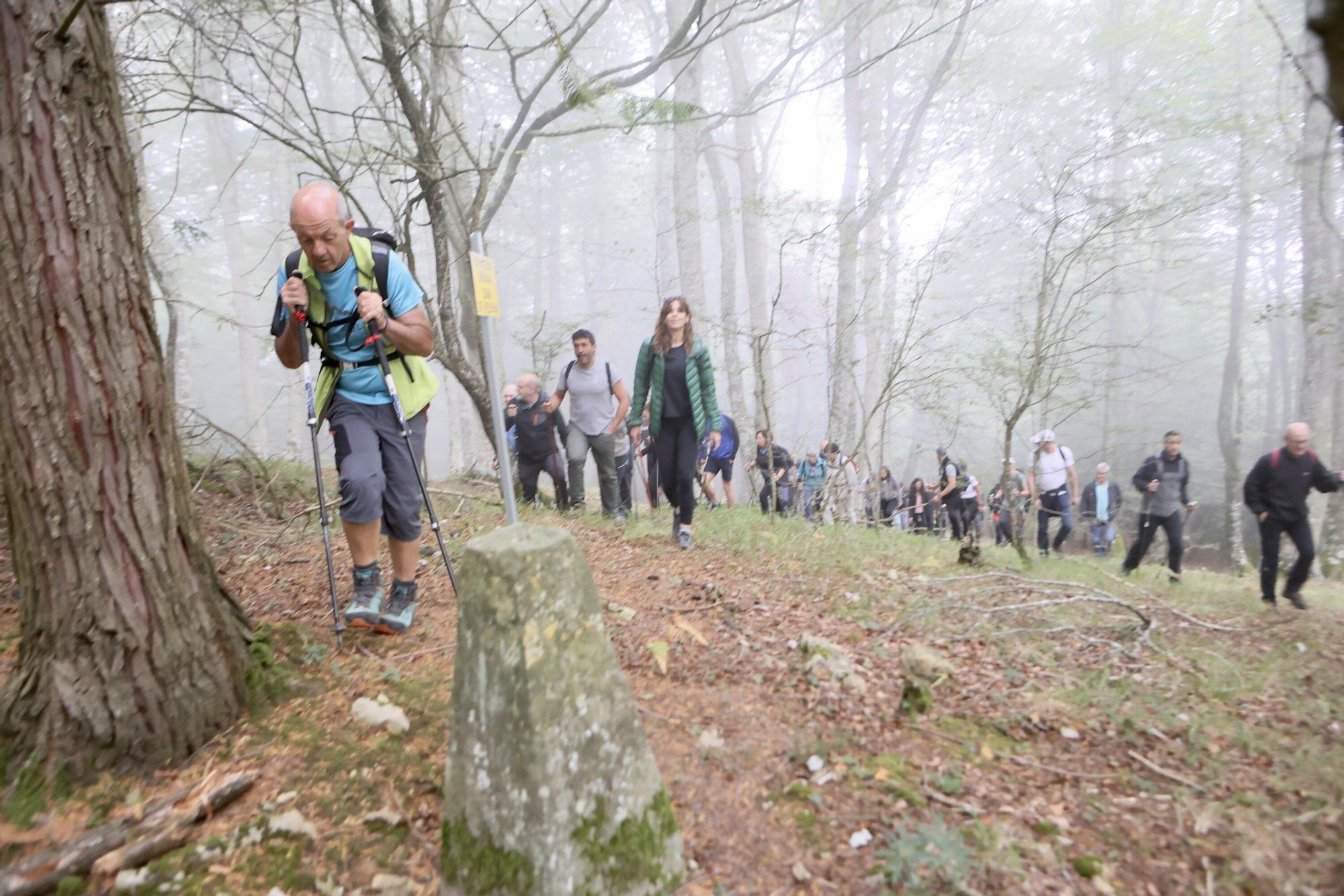 En imágenes: La corporación municipal recorre los mojones en el Día de Olarizu