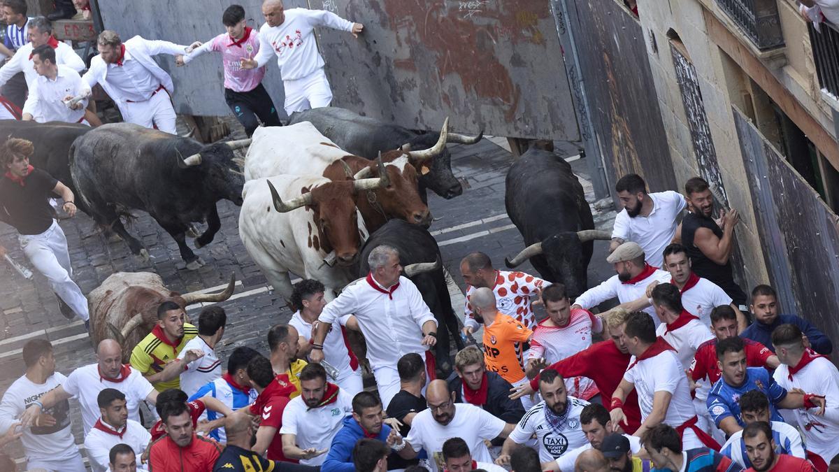 Encierro del día 13 de Sanfermines 2025.