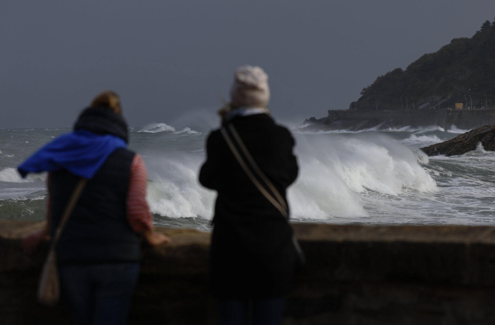 El efecto de la borrasca Benjamín en Donostia