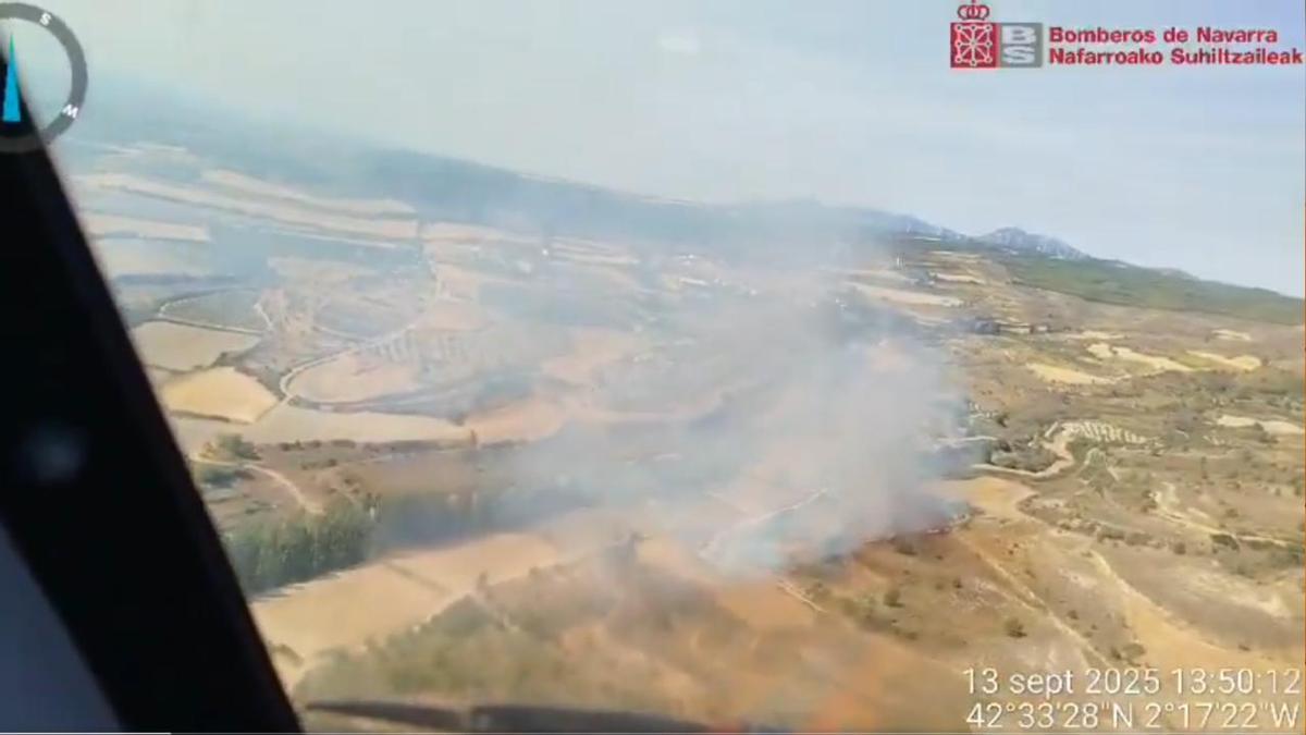 Imagen del incendio proporcionada por el Servicio de Bomberos.