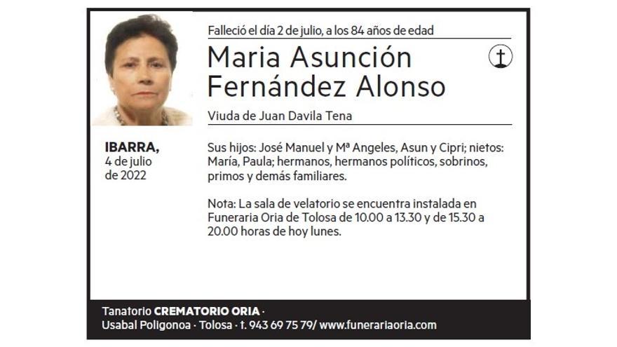 Maria Asunción Fernández Alonso