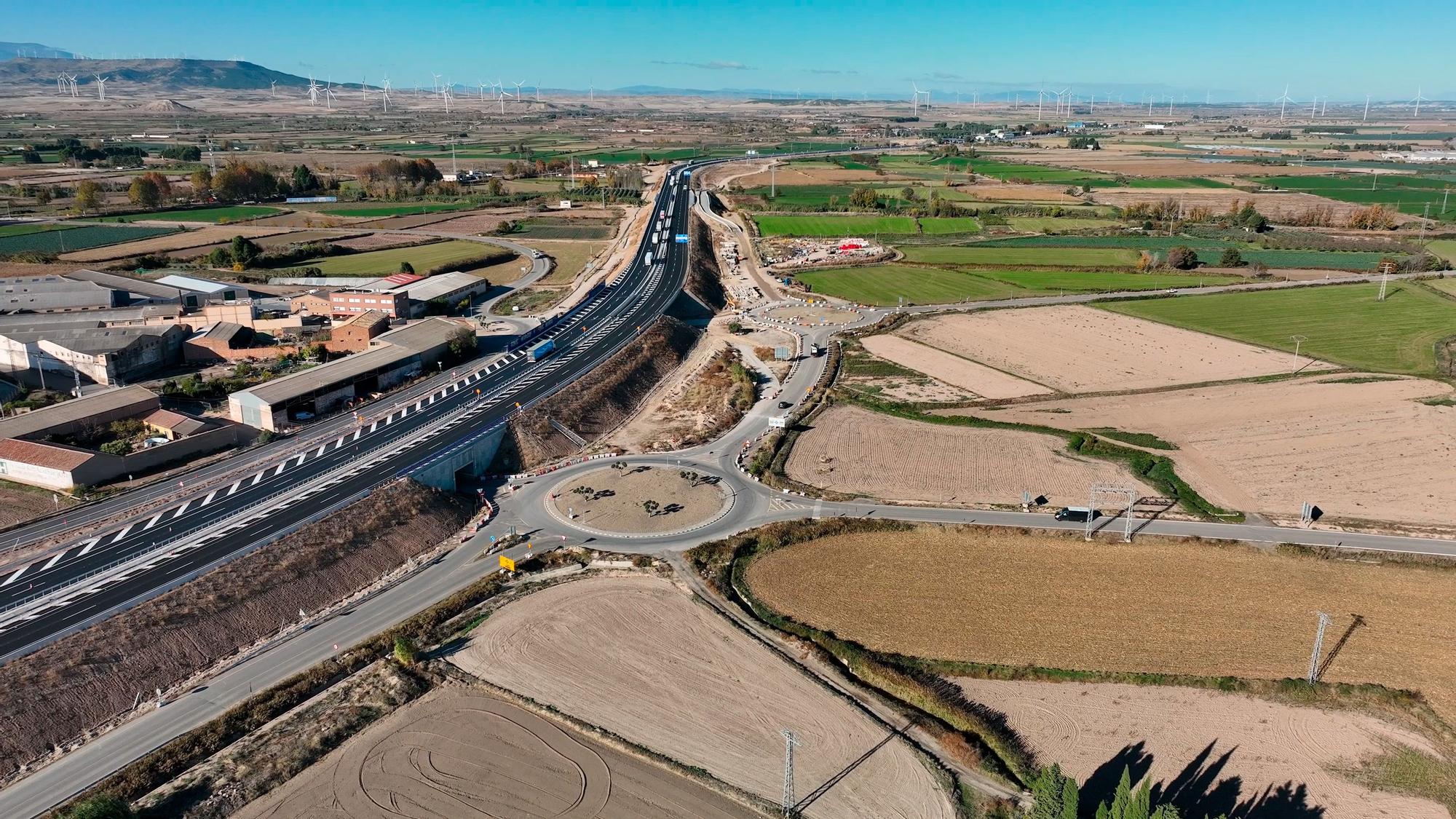 Puesta en servicio de la A-68 entre Gallur y Mallén con su apertura hasta Navarra