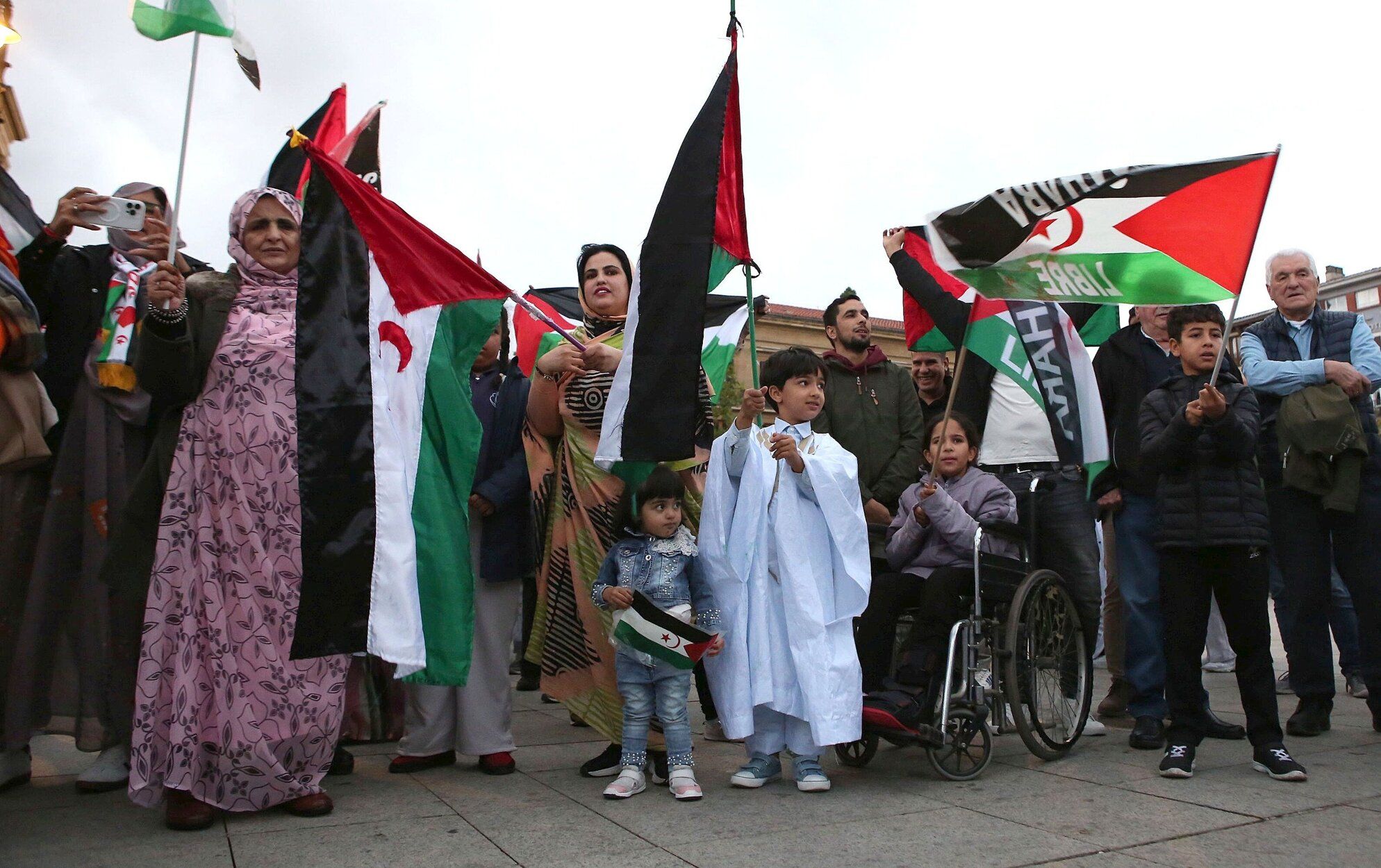 Imágenes de sobre la concentración en apoyo al pueblo saharaui