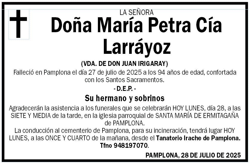 María Petra Cía Larráyoz